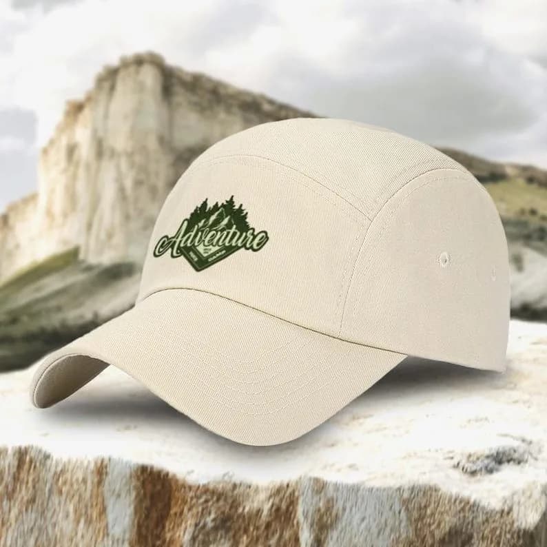 Custom 5-panel camper hat with logo