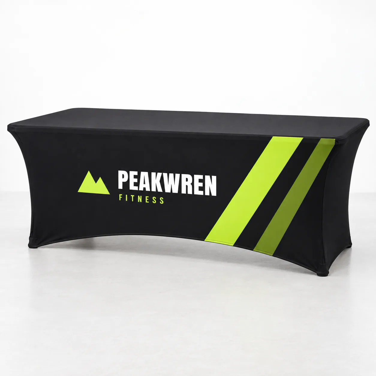 Printed stretch table cover, sample design