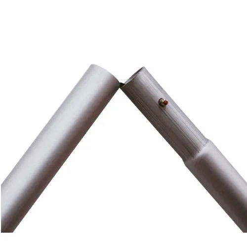 Curved corner tube with a push pin