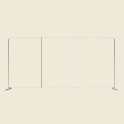 Straight Pillow Case Tension Fabric Backdrop: 20 ft tension fabric backdrop frame with center supports